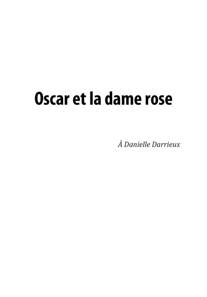 Оскар и Розовая дама. Из «Цикла Незримого». Oscar Et La Dame Rose | Книги на французском языке