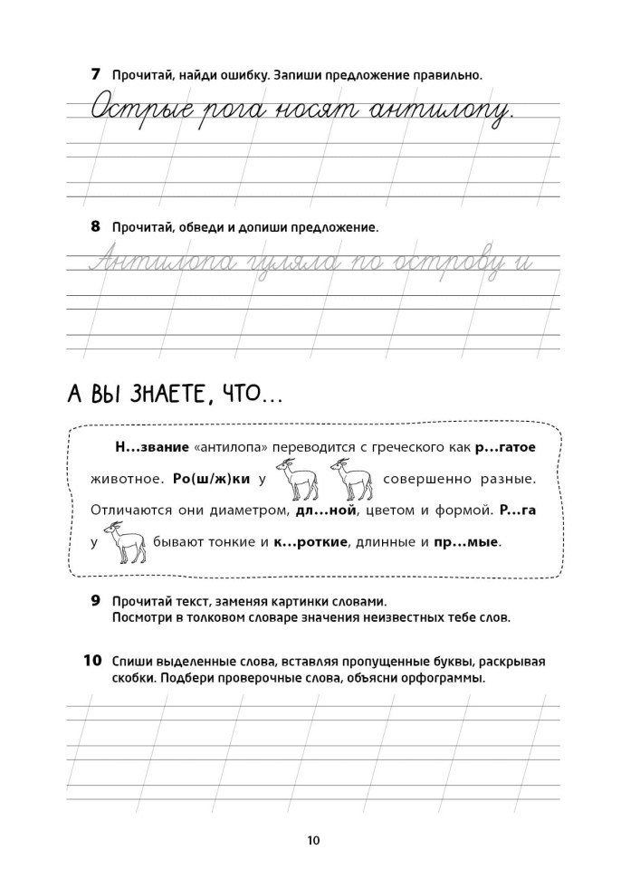 Рабочая тетрадь «Логоментальные прописи и тренажеры для начальной школы. Животные». Обучение чтению и письму. Нейропрописи | Нейропрописи