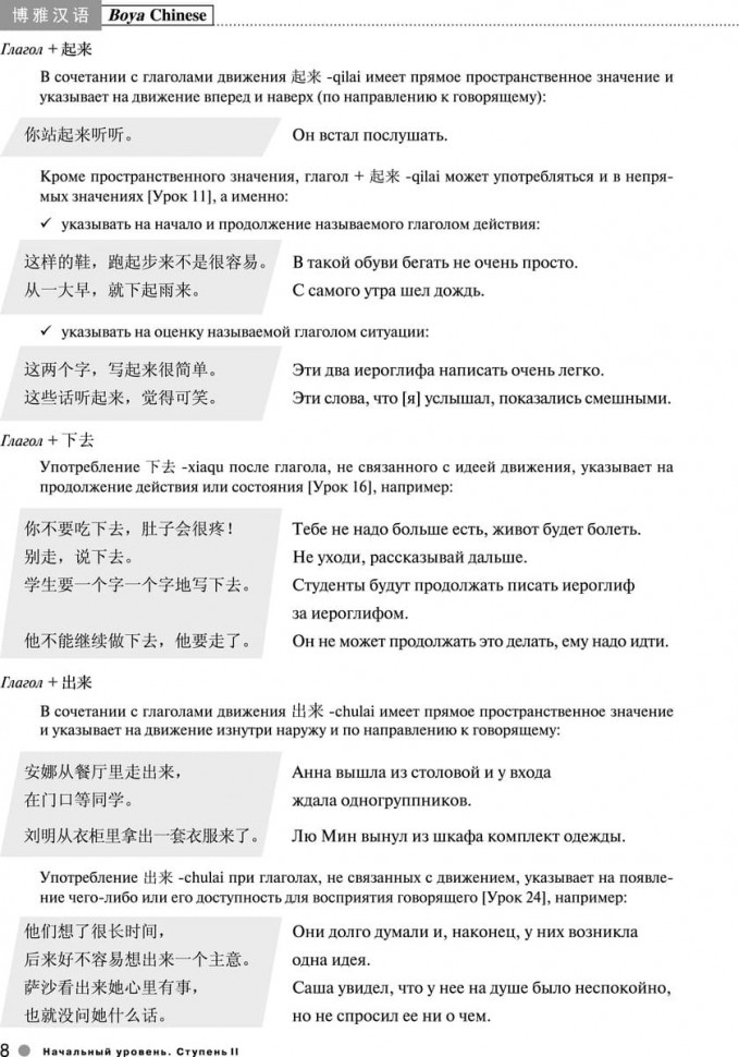 BOYA CHINESE Курс китайского языка. Начальный уровень. Ступень-2. Лексико-грамматический справочник