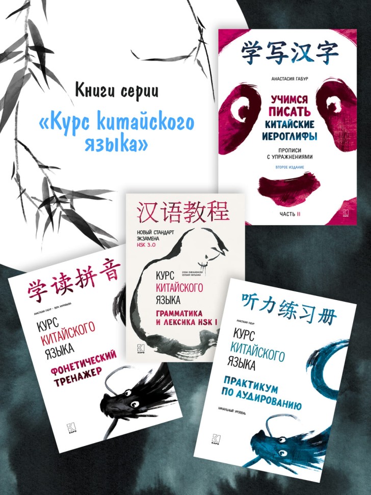 Курс китайского языка для начинающих. Учимся писать китайские иероглифы. Часть 1. Издание 3. Анастасия Габур. Boya chinese. Прописи HSK1-3 