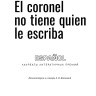 Полковнику никто не пишет. El coronel no tiene quien le escriba | Книги на испанском языке