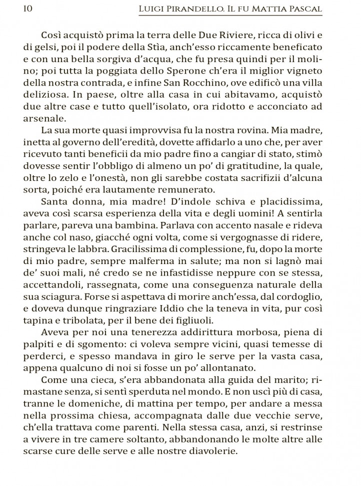 Пиранделло Л. Покойный Маттиа Паскаль / Il Fu Mattia Pascal | Книги на итальянском языке